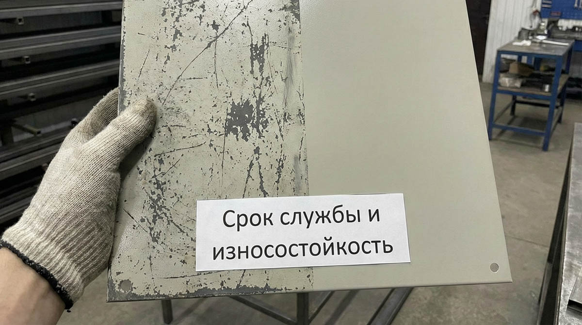 Срок службы и износостойкость порошкового покрытия металла 1200