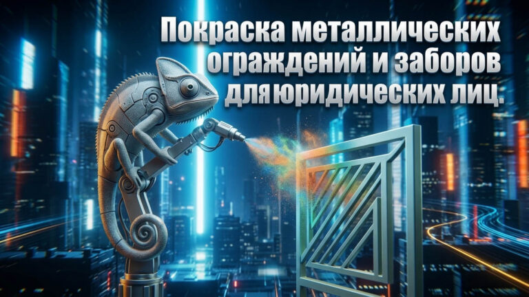 Покраска металлических ограждений и заборов для юридических лиц