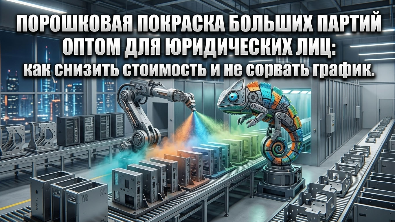 Порошковая покраска больших партий оптом для юридических лиц